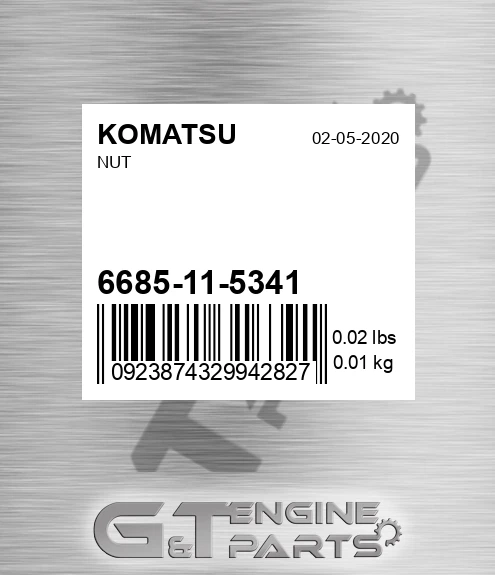 6685-11-5341 Nut for KOMATSU