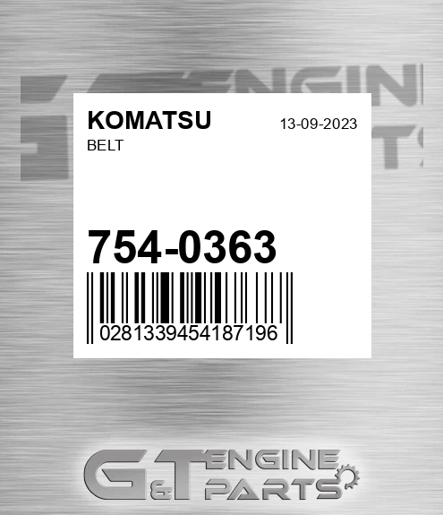754-0363 Belt for KOMATSU