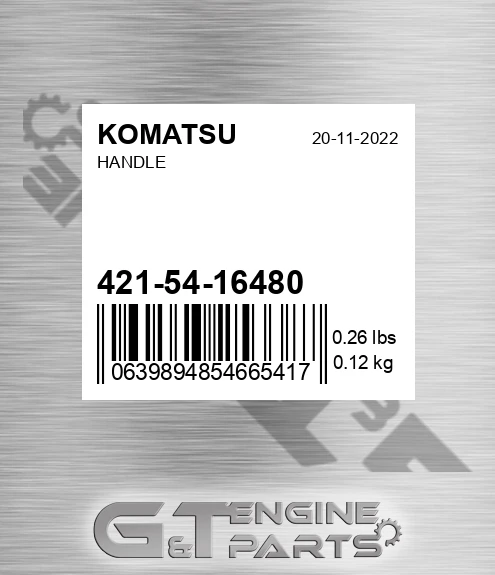 421-54-16480 Handle for KOMATSU