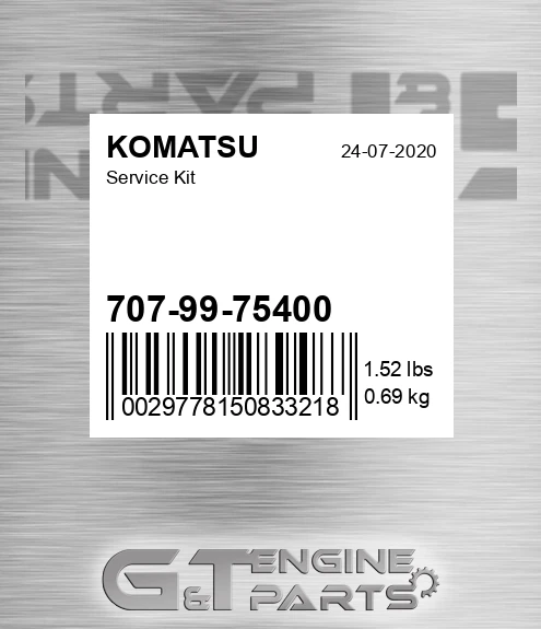 707-99-75400 Service Kit for KOMATSU