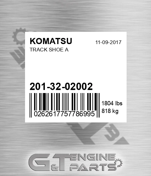 201-32-02002 Track Shoe A for KOMATSU