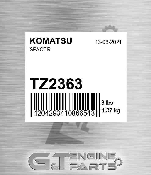 TZ2363 Spacer for KOMATSU