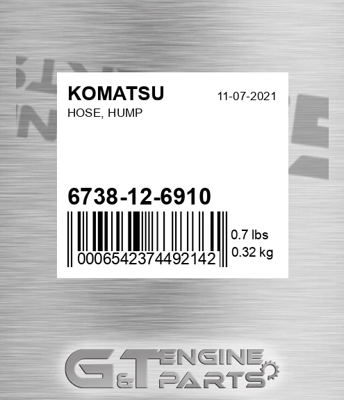 6738-12-6910 Hose, Hump