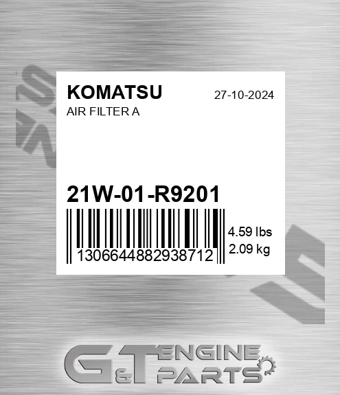 21W-01-R9201 Air Filter A for KOMATSU