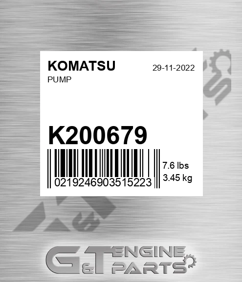 K200679 Pump