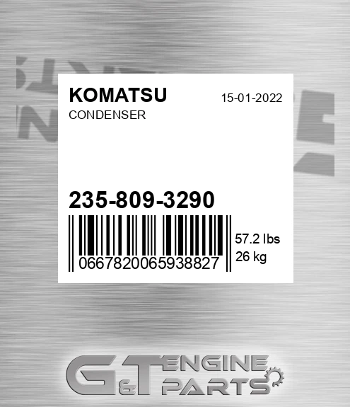 235-809-3290 Condenser for KOMATSU