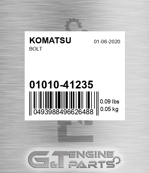 01010-41235 Screw for KOMATSU