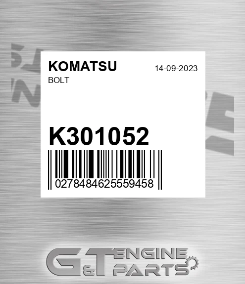 K301052 Bolt