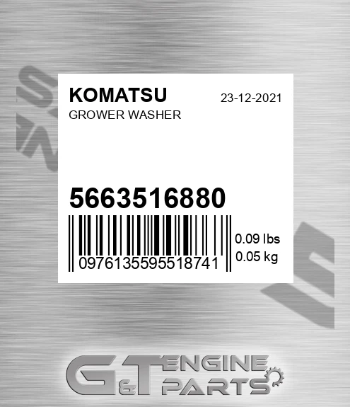 566-35-16880 Grower Washer for KOMATSU
