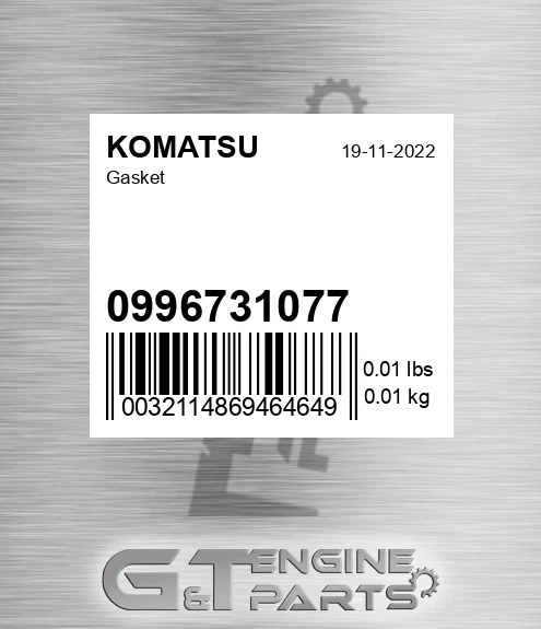 0996731077 Gasket for KOMATSU