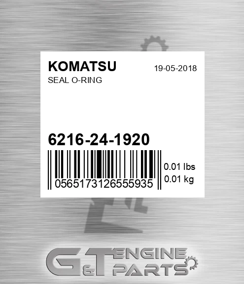 6216-24-1920 Seal O-ring for KOMATSU