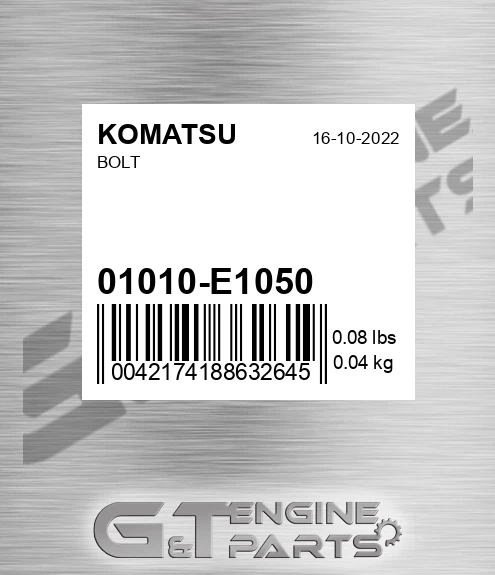 01010-E1050 Bolt for KOMATSU