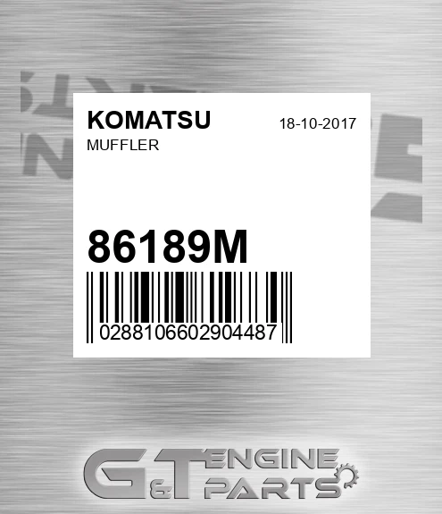 86189M Muffler for KOMATSU