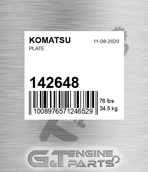 142648 KOMATSU Plate