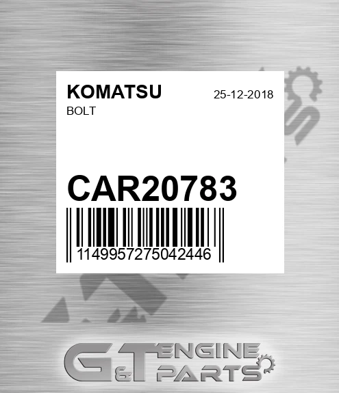 CAR20783 Bolt