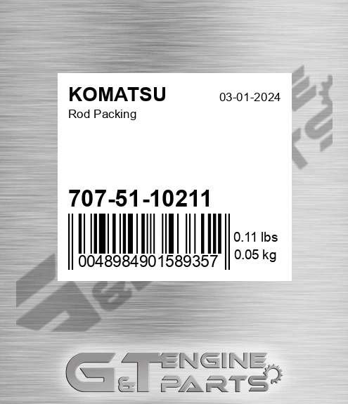 707-51-10211 Rod Packing for KOMATSU