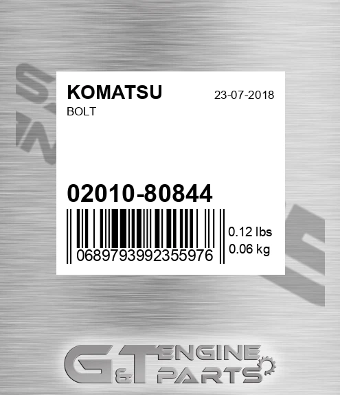 02010-80844 Bolt for KOMATSU