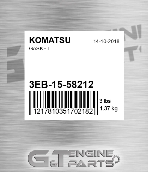 3EB-15-58212 Gasket for KOMATSU