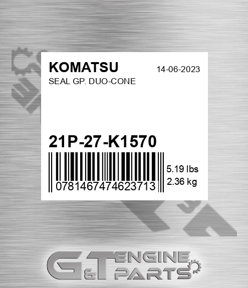 21P-27-K1570 Seal Gp. Duo-cone for KOMATSU