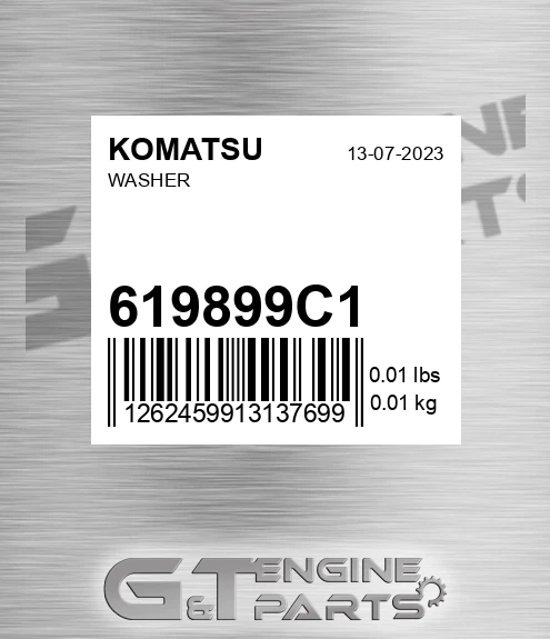 619899C1 Washer for KOMATSU