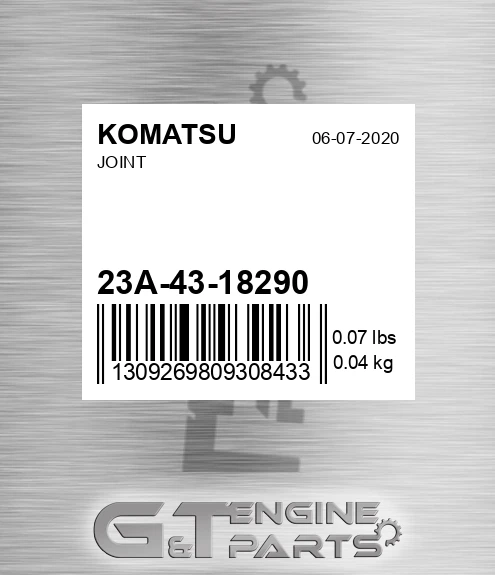 23A-43-18290 Joint for KOMATSU
