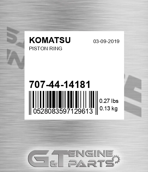 707-44-14181 Piston Ring for KOMATSU