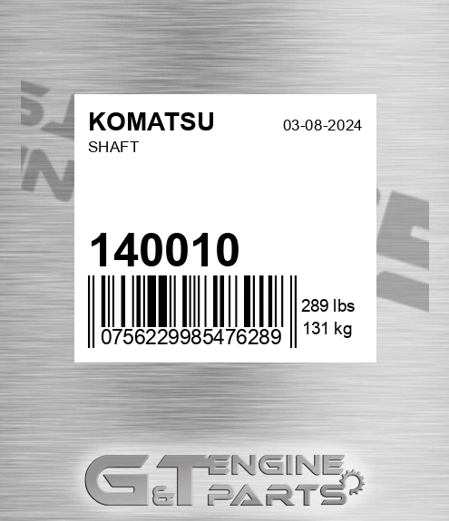 140010 KOMATSU Shaft