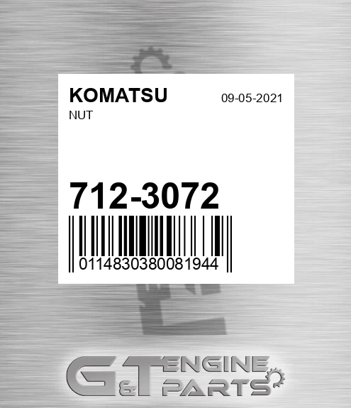 712-3072 Nut for KOMATSU