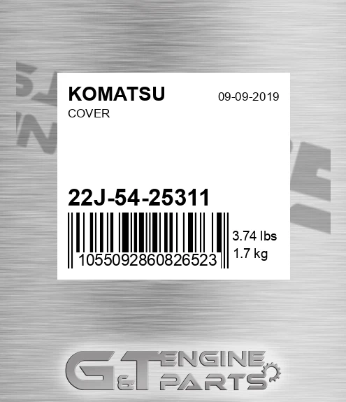 22J-54-25311 Cover for KOMATSU