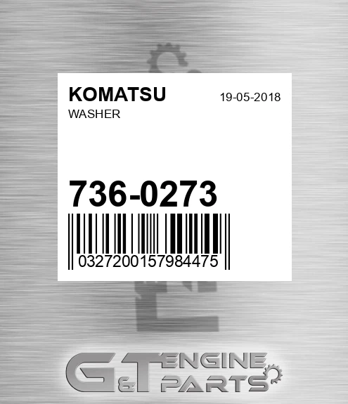 736-0273 Washer for KOMATSU