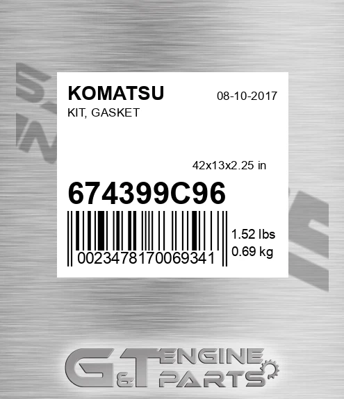 674399C96 Kit, Gasket