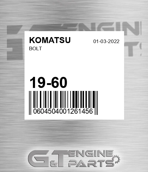 19-60 Bolt for KOMATSU