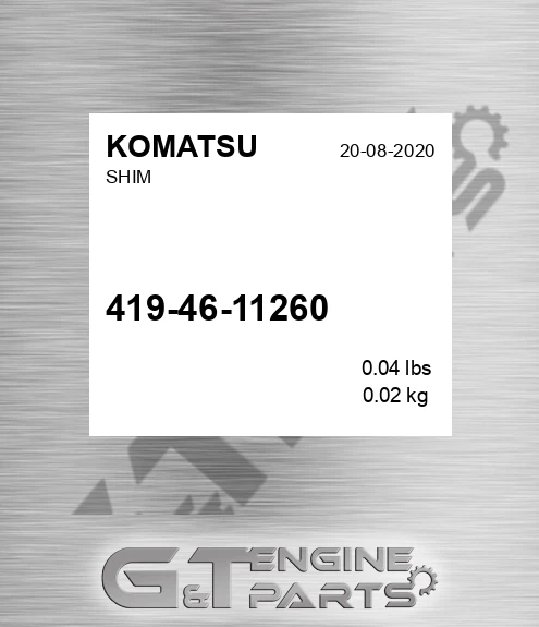 419-46-11260 Shim for KOMATSU