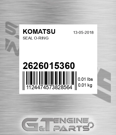 262-60-15360 Seal O-ring for KOMATSU