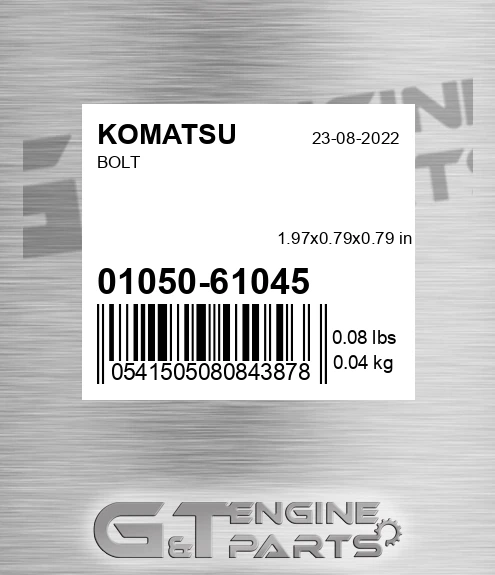 01050-61045 Bolt for KOMATSU