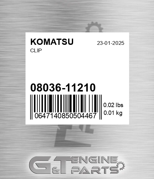 08036-11210 Clip for KOMATSU