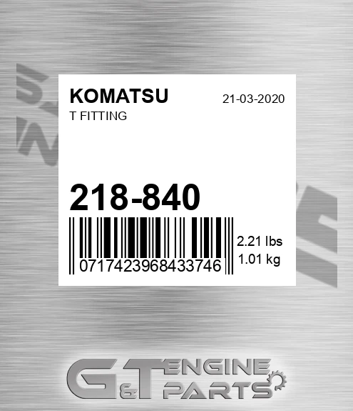 218-840 T Fitting
