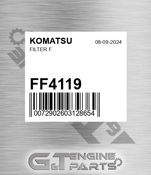 FF4119 KOMATSU Filter F