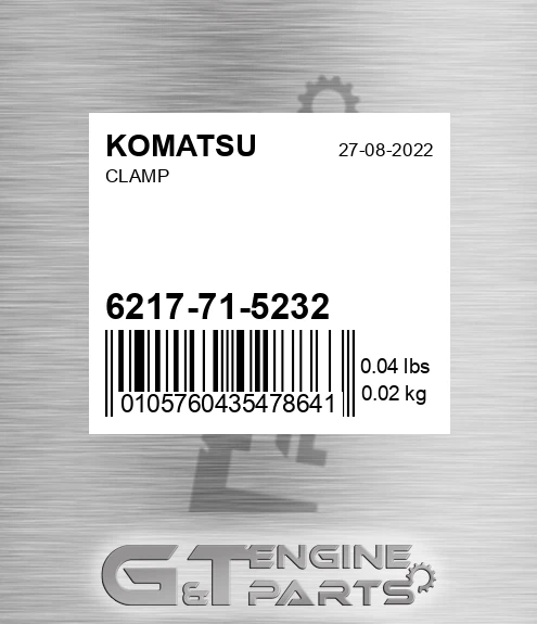 6217-71-5232 Clamp for KOMATSU