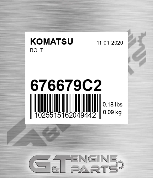 676679C2 KOMATSU Bolt