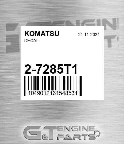 2-7285T1 Decal for KOMATSU