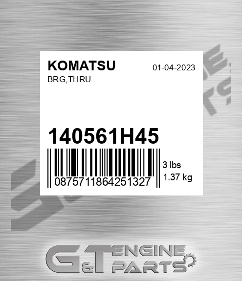140561H45 Brg,thru for KOMATSU