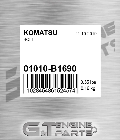01010-B1690 Bolt for KOMATSU