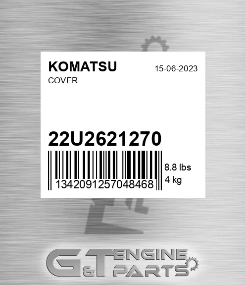 22U-26-21270 Cover for KOMATSU