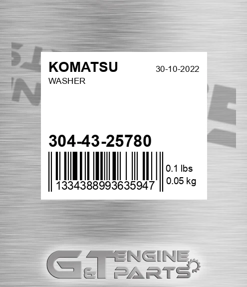 304-43-25780 Washer for KOMATSU