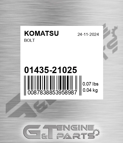 01435-21025 Bolt for KOMATSU