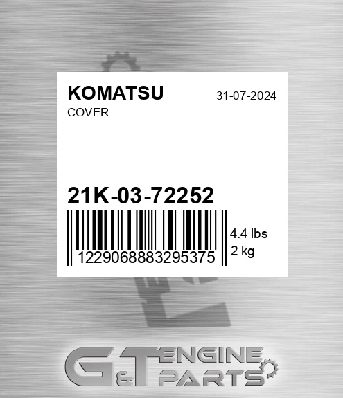 21K-03-72252 Cover for KOMATSU