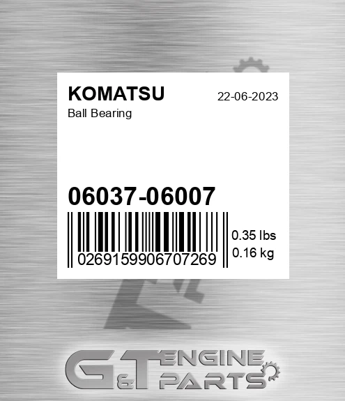 06037-06007 Ball Bearing for KOMATSU