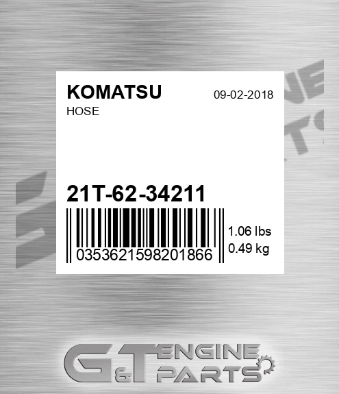 21T-62-34211 Hose for KOMATSU