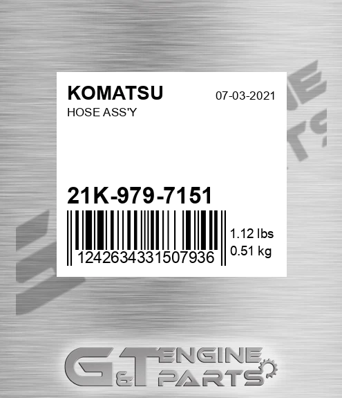 21K-979-7151 Hose Ass'y for KOMATSU